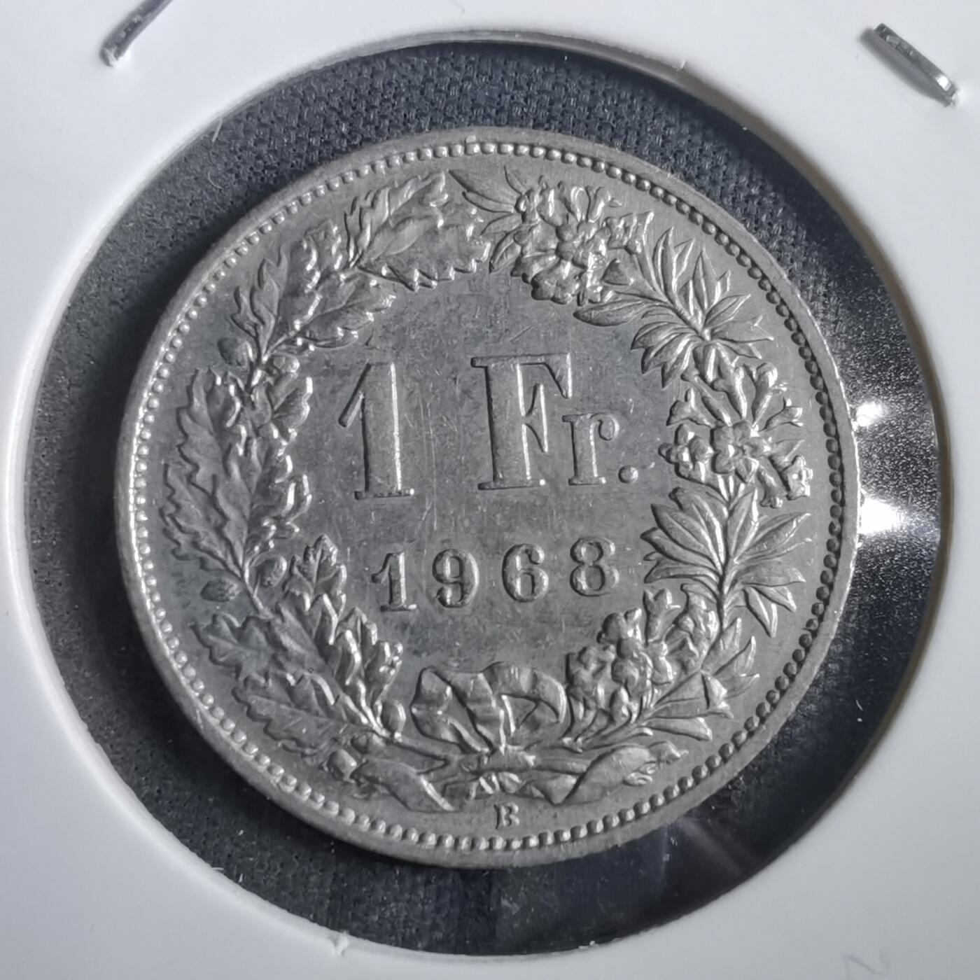 沼泽如烟--第908场 瑞士1968年1法郎