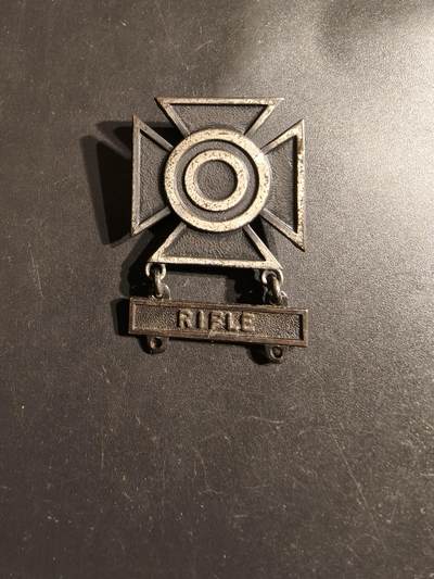 老王徽章第164期 -  美国陆军神射手技能章     925银    步枪勋条    10g