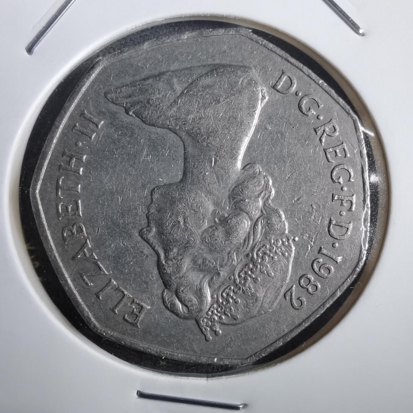 沼泽如烟--第908场 英国1982年50便士