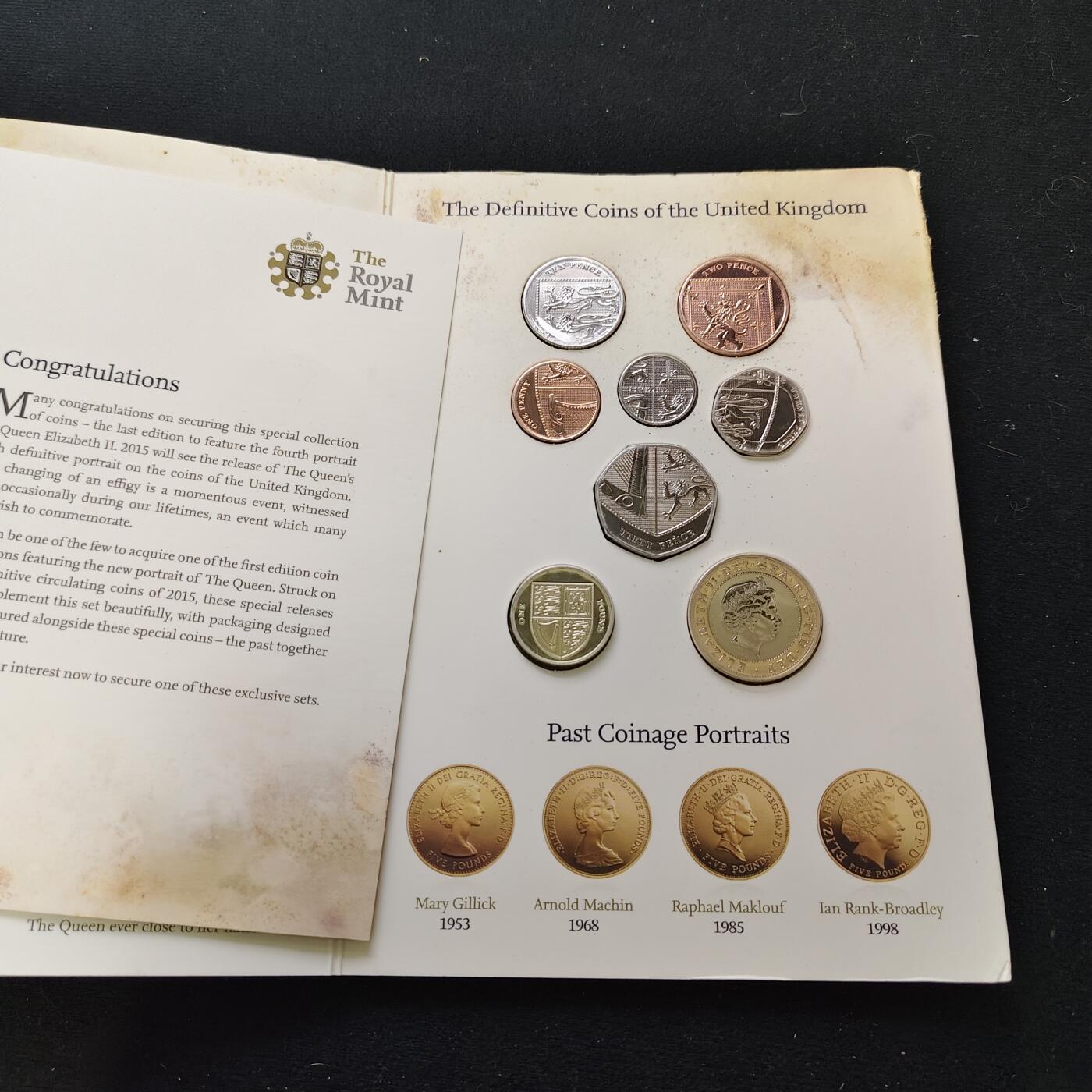 【全场包邮】纯粹捡漏拍479场（免费代拍第16场） 英国2015年第四版女王最末年版本官方封装套币