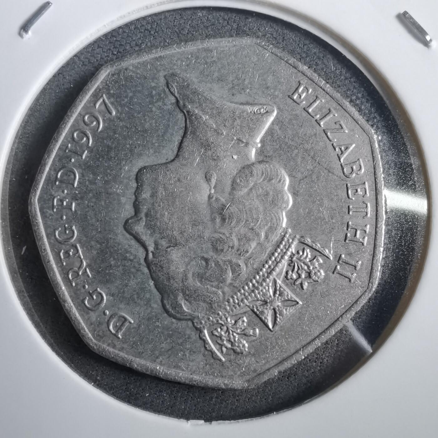 沼泽如烟--第908场 英国1997年50便士