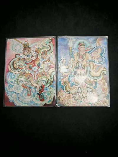 龙虎卡牌六四场 （无佣金，周六结拍，欢迎送拍） - 粗闪2张 墨婉文化 冯涛 反骨仔齐天大圣+二郎神