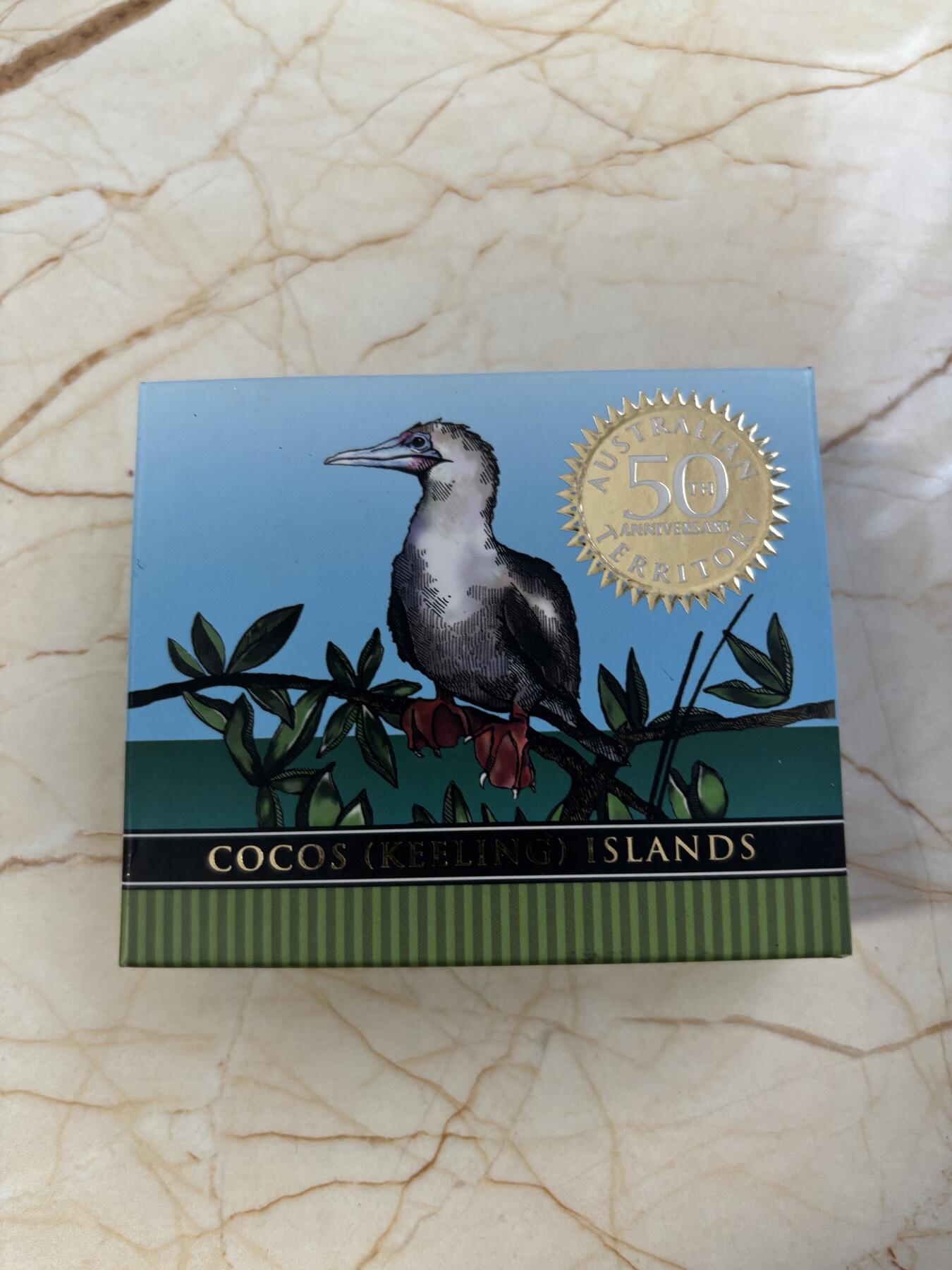 第182期拍卖 澳大利亚2005年基林科科斯领地50周年彩色银币，999银，1盎司