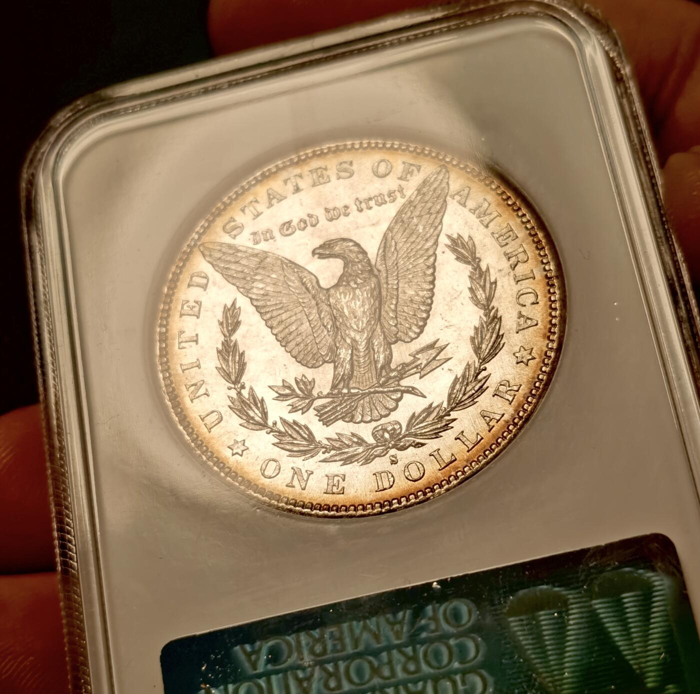 甄臻铺-世界币章拍卖（第40期）送拍享返佣金等优惠多多 NGC-MS63 美国 1881年S 摩根$1银币 NGC古董盒 潜力品种