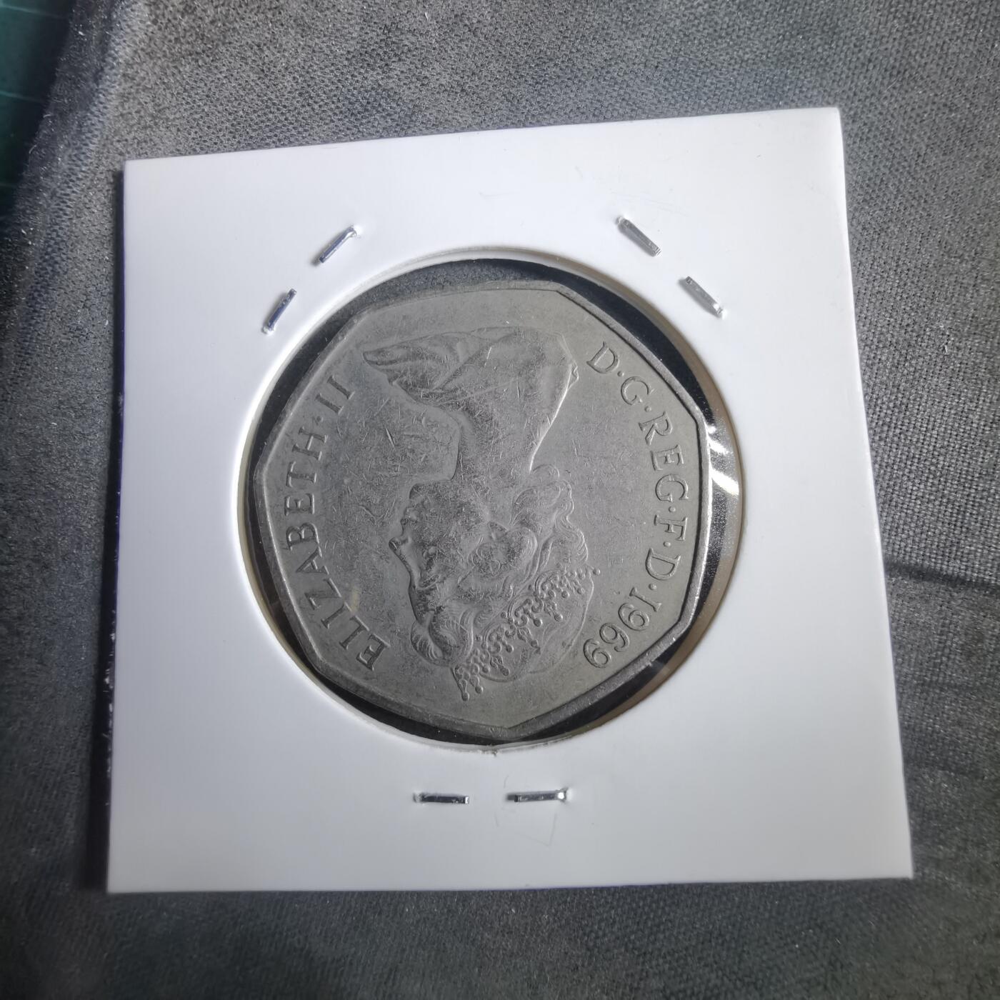 沼泽如烟--第908场 英国1969年50便士