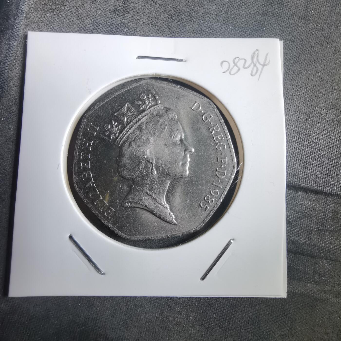 沼泽如烟--第908场 英国1985年50便士