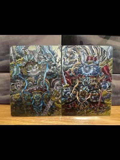 龙虎卡牌六四场 （无佣金，周六结拍，欢迎送拍） - 粗闪2张 卡萃 李尊奇 门神猫一对  