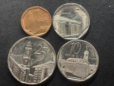 邮泉阁限时拍卖第三十六场 美洲硬币专场（硬币在国外。请付邮费6元。） - 古巴4枚