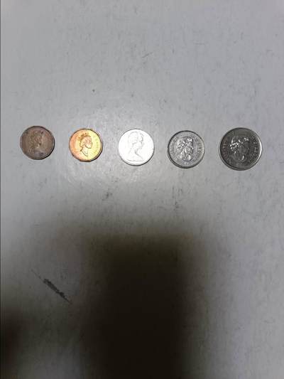 【20251122】非全新纸币第306场 - 加拿大硬币5枚不同版本