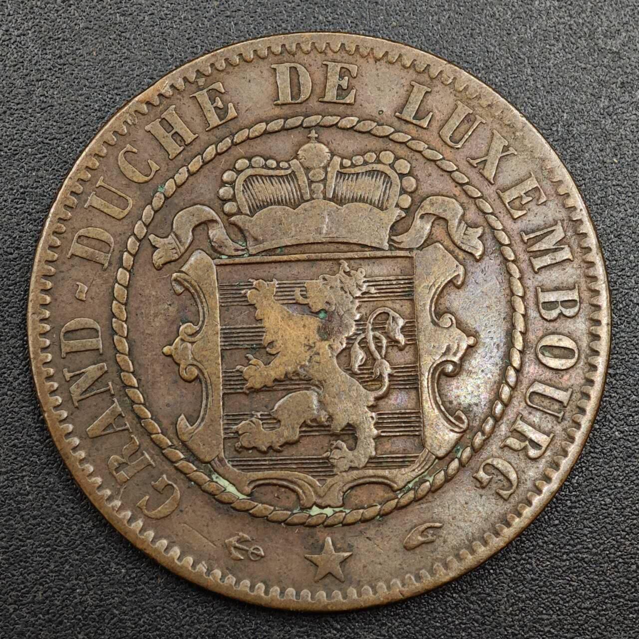 【淘币小摊】实时拍第八百零一拍   散币场   满百包邮可预留二周 每周一统一发货   卢森堡1855年10分铜币