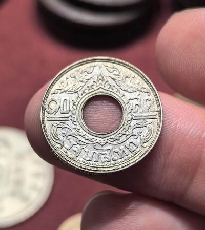 南宋泉阁俄币 外币 国币 专场第十九期 【送拍无额外佣金】 - 泰国 1941年 拉玛八世 10萨当佛教主题银币 老包浆 原味好品