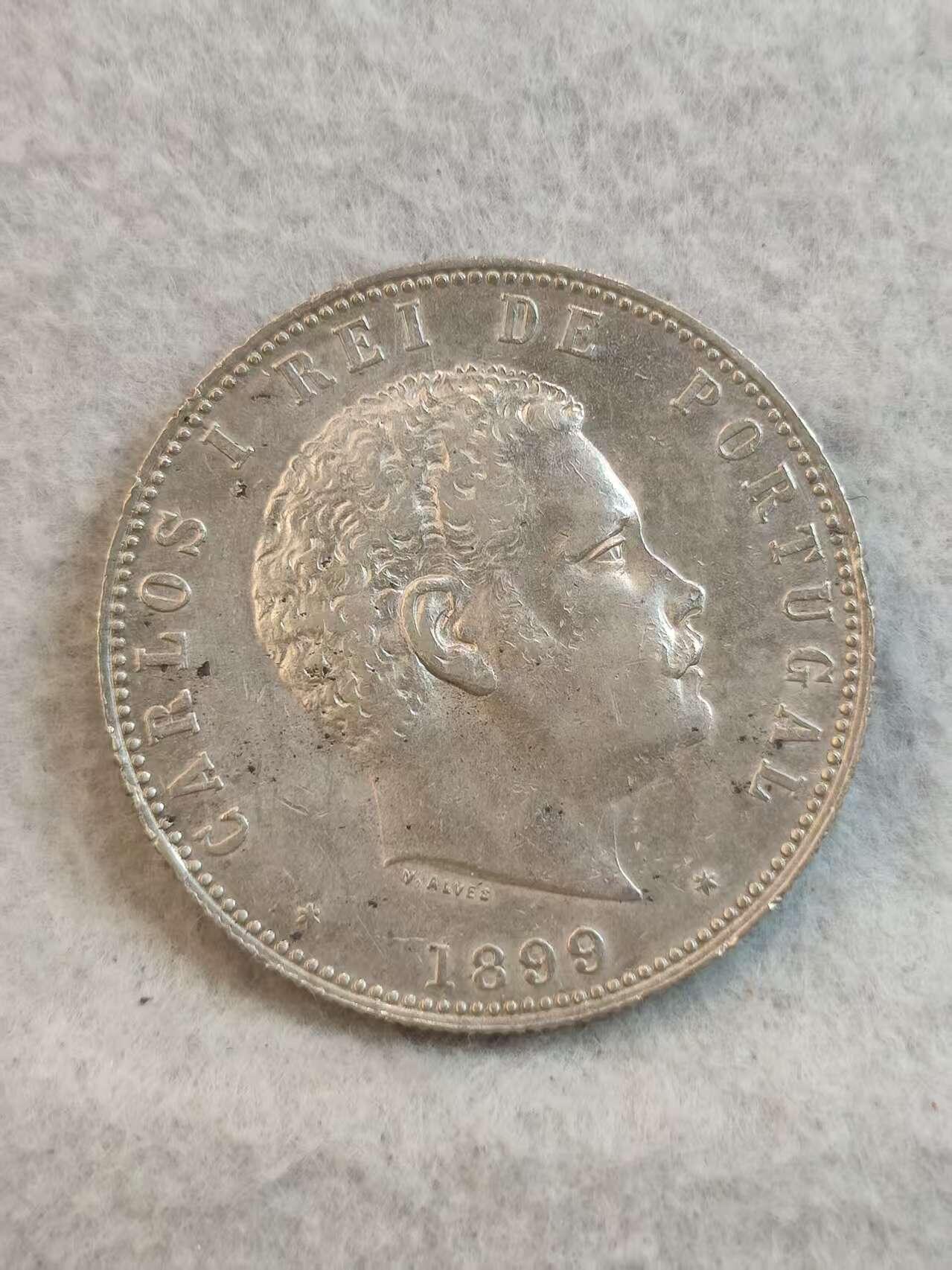 G&W世界散币，银币处理专场（第37场） 葡萄牙1899年1000瑞斯  银币 卡洛斯一世