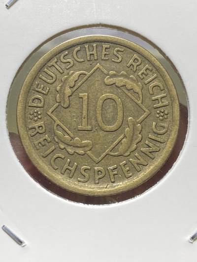 2025年第一百三十一场(总第一百五十七场）外国好品纸夹散币场(免佣金) - 德意志魏玛共和国1929年10芬尼(A标，柏林造)