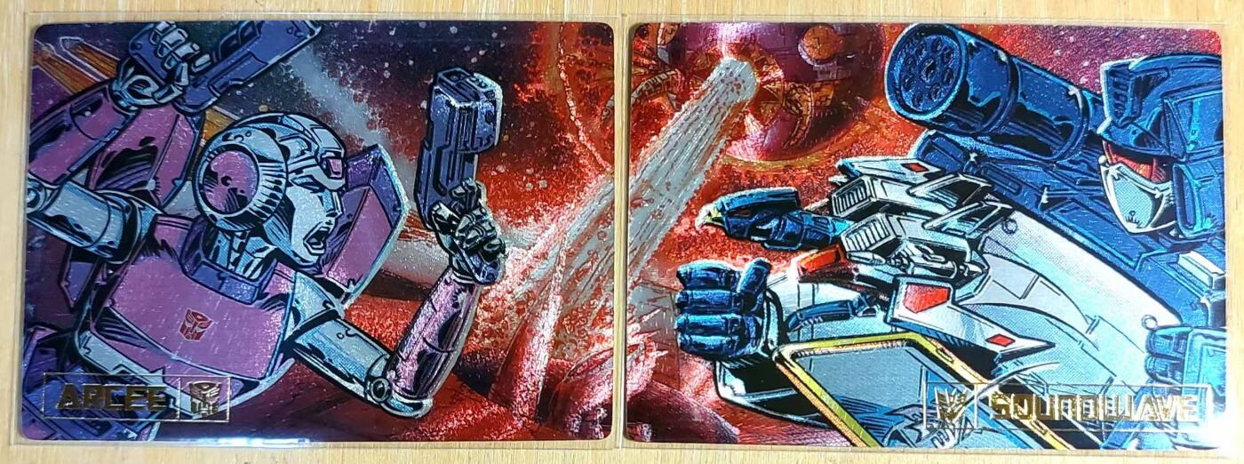 龙虎卡牌六四场 （无佣金，周六结拍，欢迎送拍） 粗闪2张 变形金刚 阿尔茜+声波 双拼