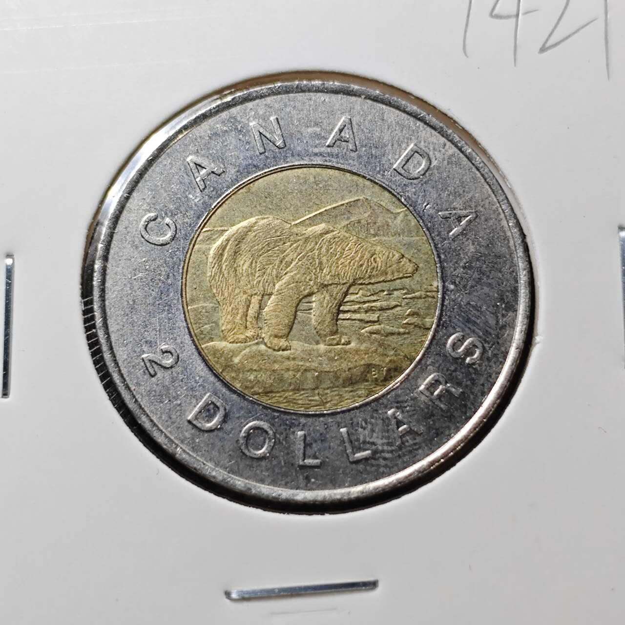 KK钱币收藏小铺  第374场  2月预留时间 周末发货  加拿大2元