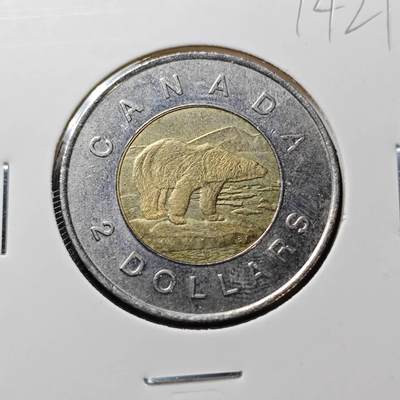 KK钱币收藏小铺  第374场  2月预留时间 周末发货 -  加拿大2元