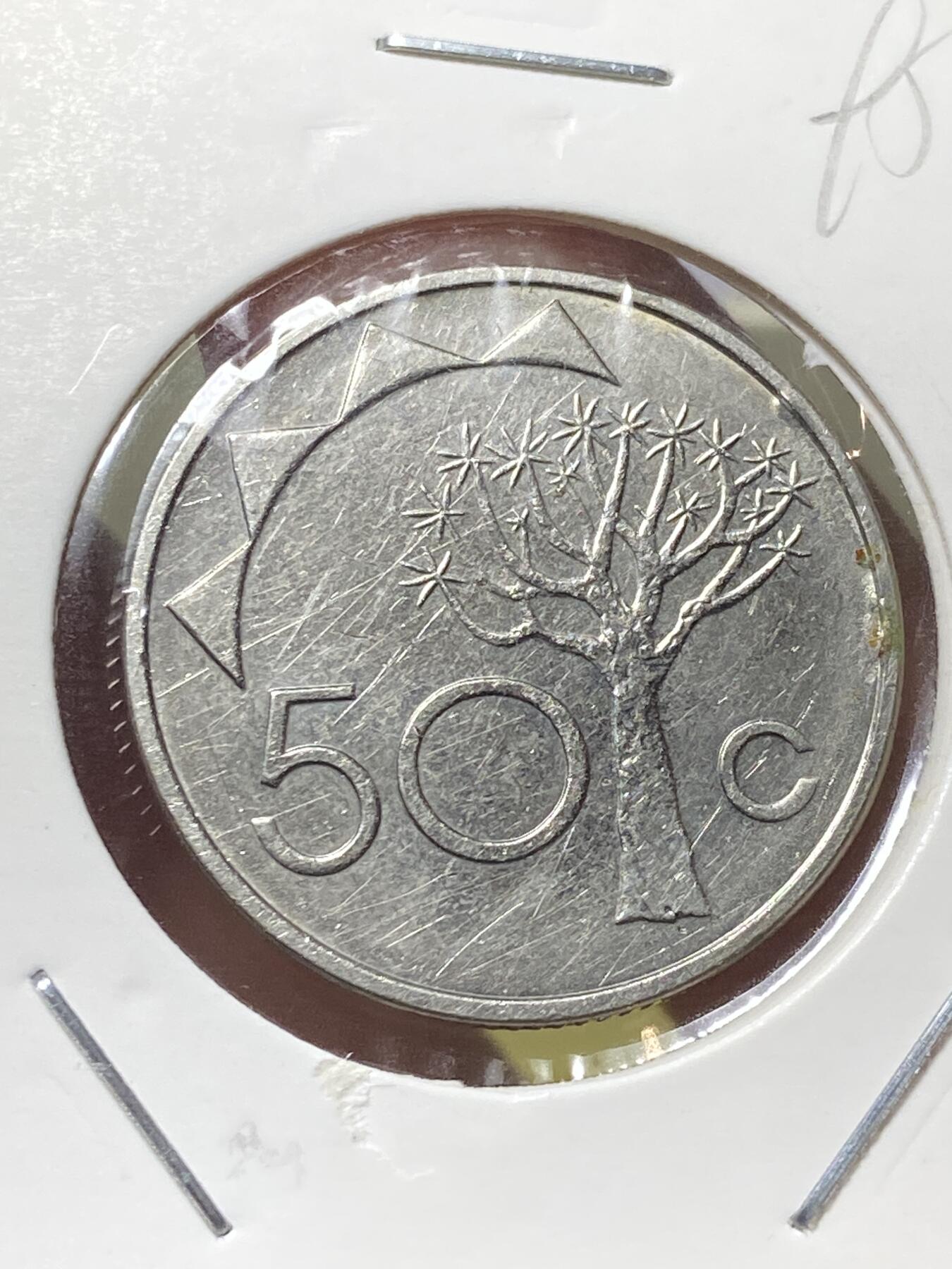 2025年第一百三十一场(总第一百五十七场）外国好品纸夹散币场(免佣金) 纳米比亚🇳🇦2008年50分