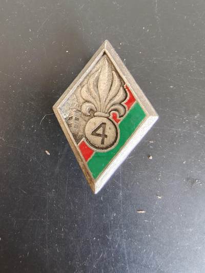 老王徽章第164期 - 法国外籍军团第4步兵团证章 