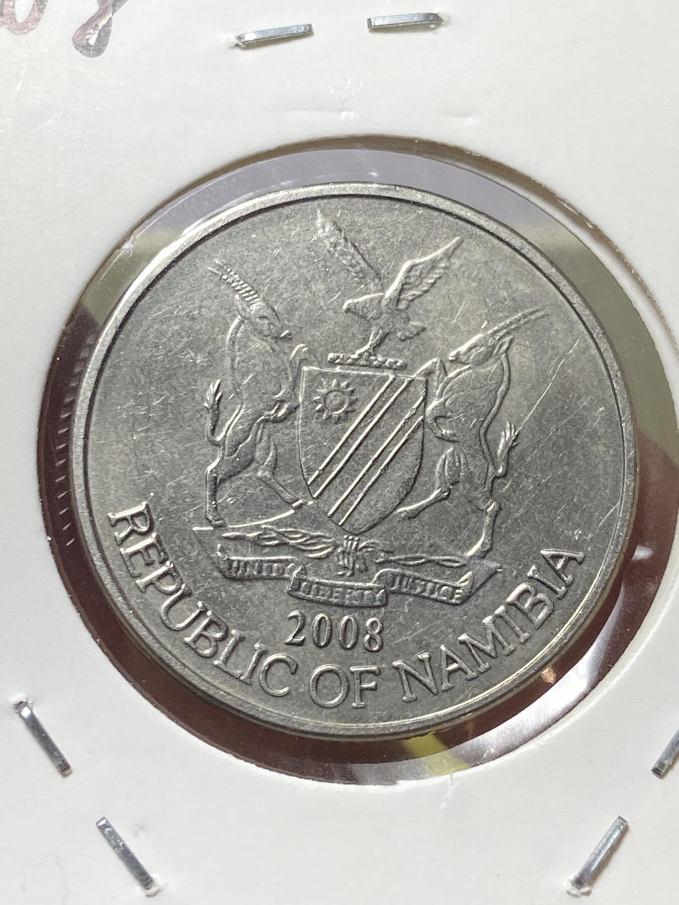 2025年第一百三十一场(总第一百五十七场）外国好品纸夹散币场(免佣金) 纳米比亚🇳🇦2008年50分