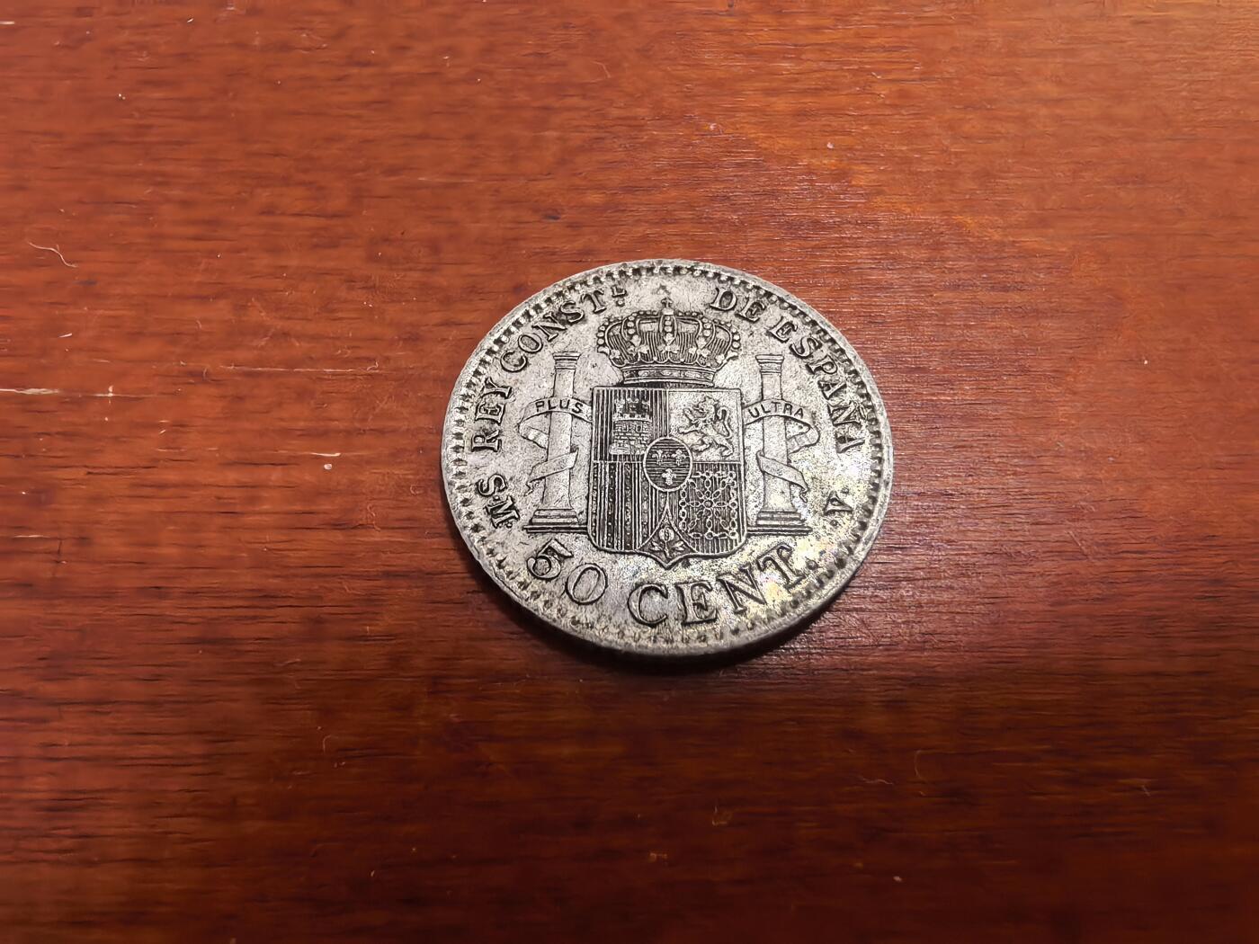 长老汇蛇年精选第七十五场拍卖 1904西班牙阿方索十三世50分银币，2.5克835银