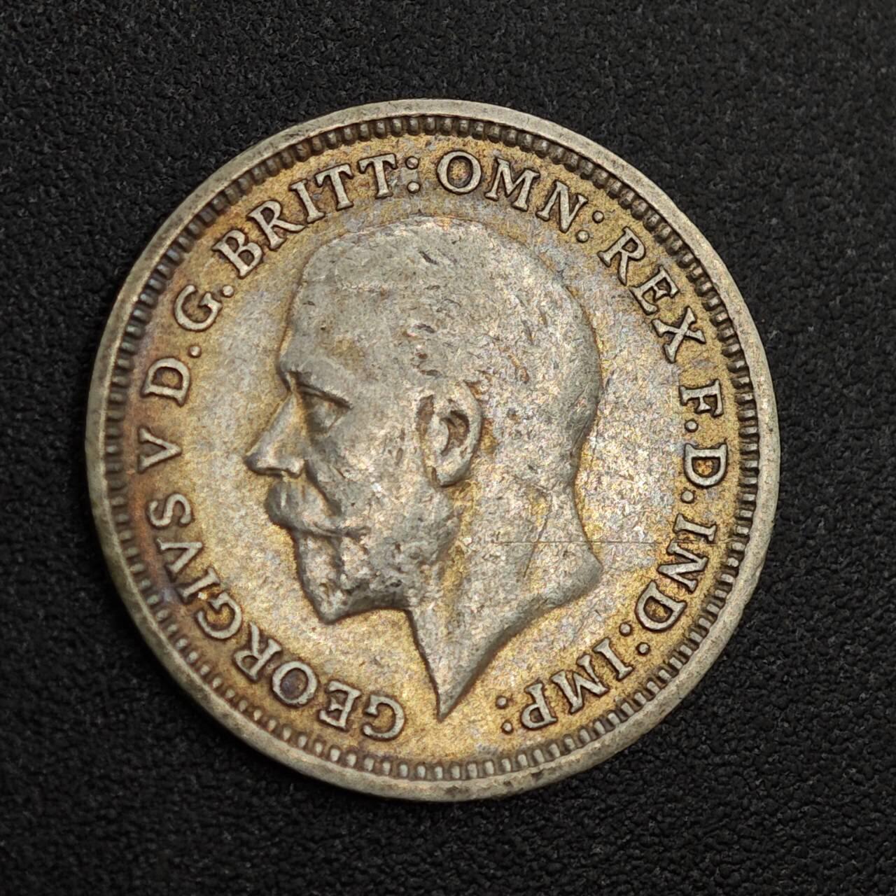 【淘币小摊】实时拍第八百零一拍   散币场   满百包邮可预留二周 每周一统一发货   英国1934年乔治五世3便士银币