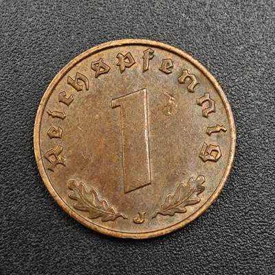 【淘币小摊】实时拍第八百零一拍   散币场   满百包邮可预留二周 每周一统一发货   - 德国1939年1芬妮铜币