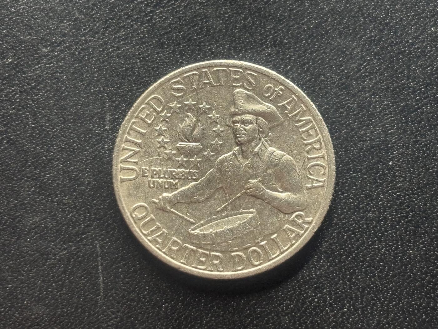 邮泉阁限时拍卖第三十六场 美洲硬币专场（硬币在国外。请付邮费6元。） 美国1976年¼美元纪念币