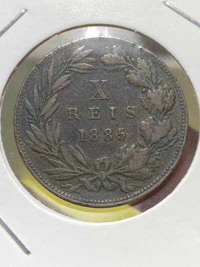 2025年第一百三十一场(总第一百五十七场）外国好品纸夹散币场(免佣金) - 流通好品–葡萄牙王国1885年10瑞斯(路易斯一世时期)
