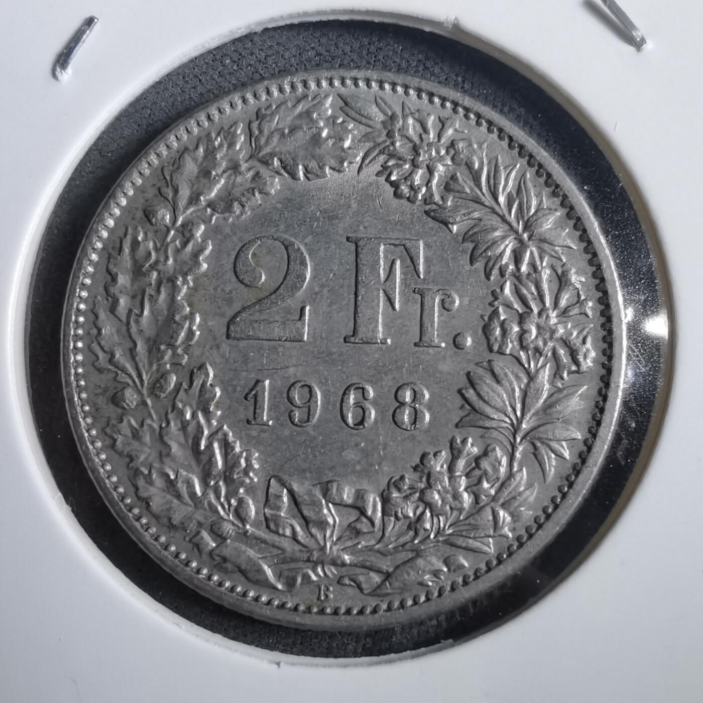 沼泽如烟--第908场 瑞士1968年2法郎