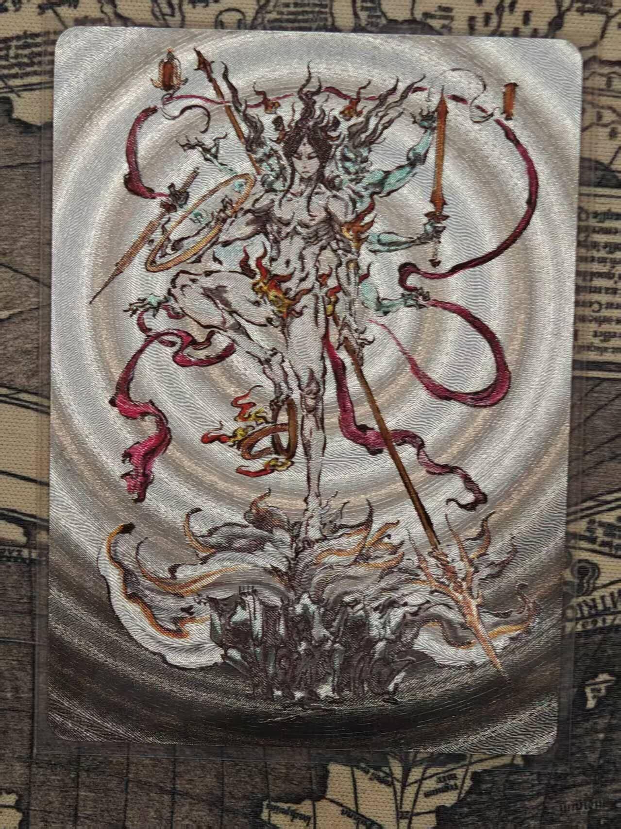 龙虎卡牌六四场 （无佣金，周六结拍，欢迎送拍） 粗闪卡 启读 刺客列传 沈鑫-三头八臂哪吒