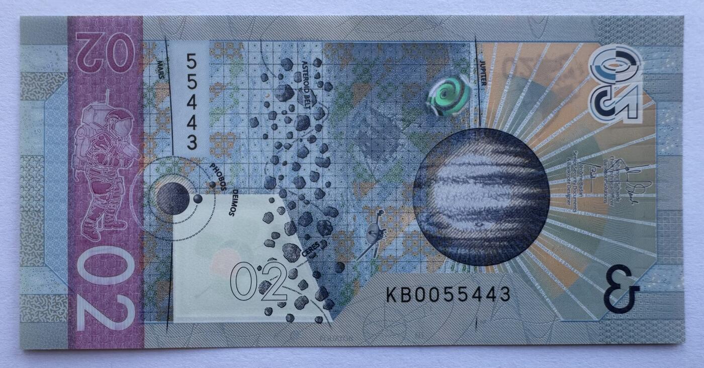 2025第25场（总第225期）：精品测试钞、纪念钞、塑料钞、连体钞综合场 瑞士高宝KBA 2021“莱卡～02”系列塑料测试钞UNC（SPARK®、Optics、美国航天科学家凯瑟琳·约翰逊 Katherine Johnson）