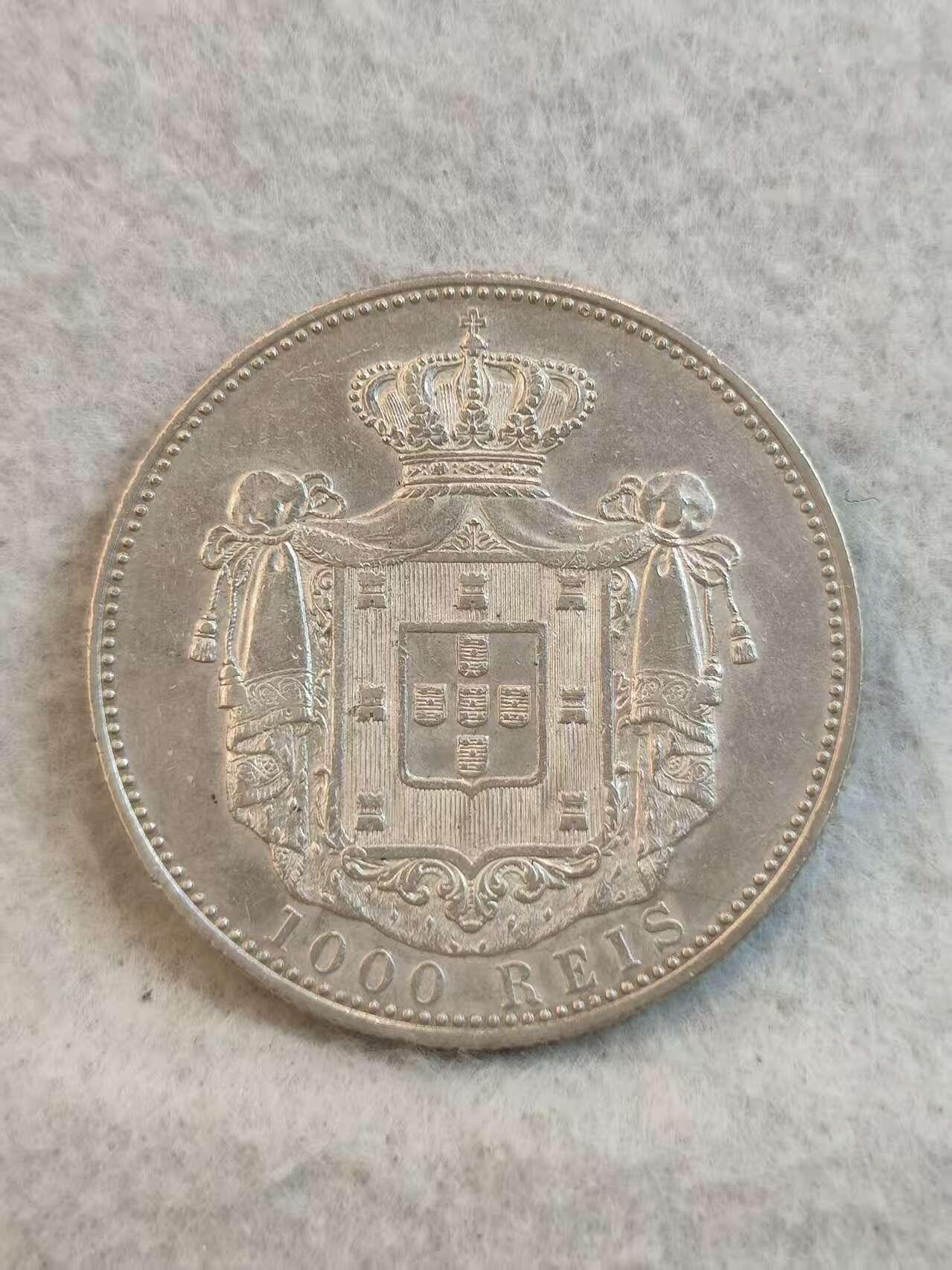 G&W世界散币，银币处理专场（第37场） 葡萄牙1899年1000瑞斯  银币 卡洛斯一世