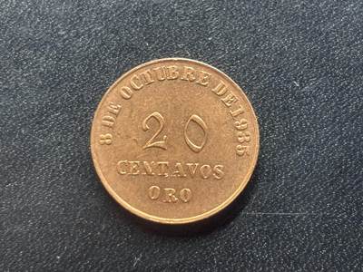 邮泉阁限时拍卖第三十六场 美洲硬币专场（硬币在国外。请付邮费6元。） - 秘鲁1935年20分纪念币