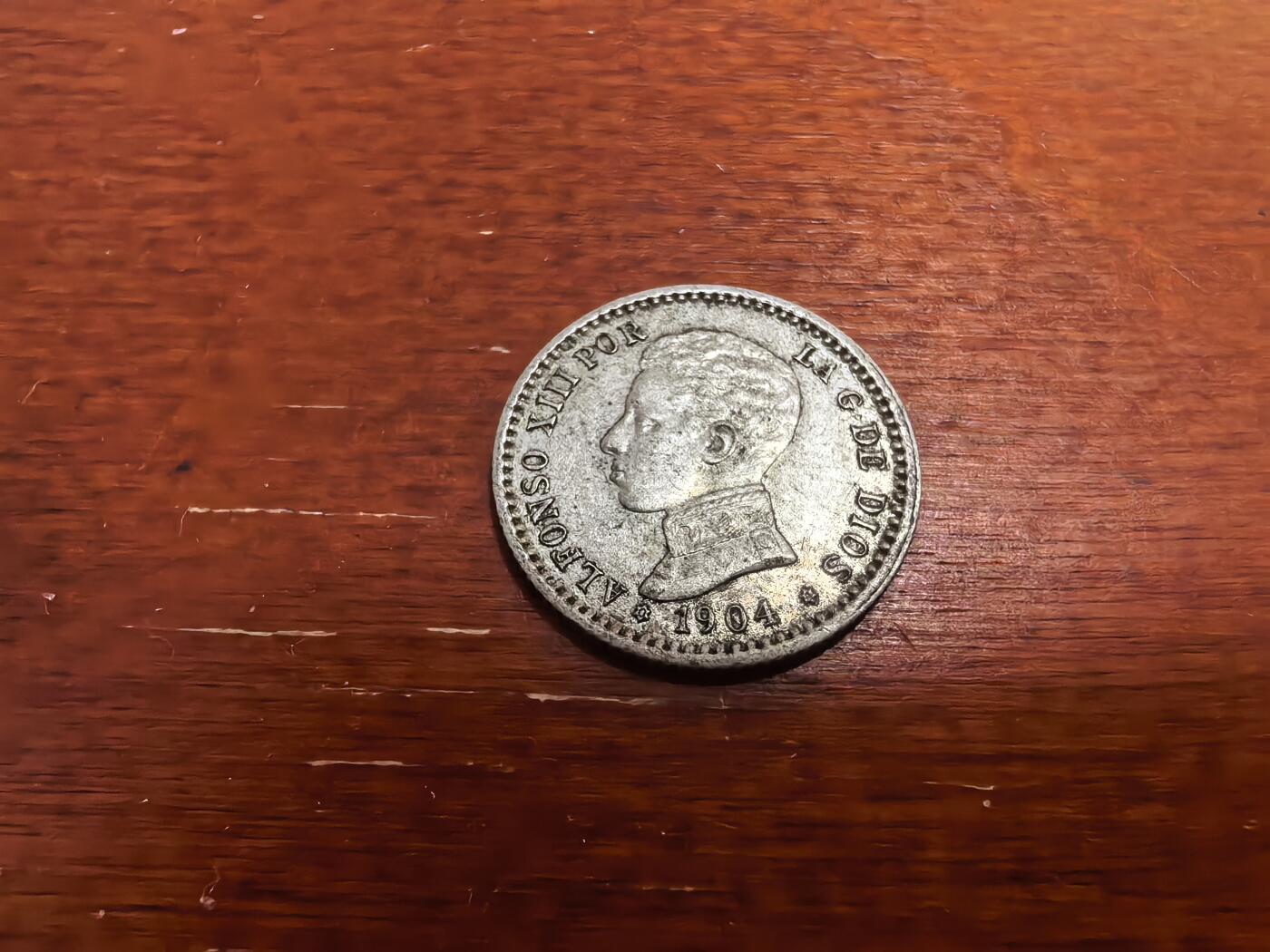 长老汇蛇年精选第七十五场拍卖 1904西班牙阿方索十三世50分银币，2.5克835银