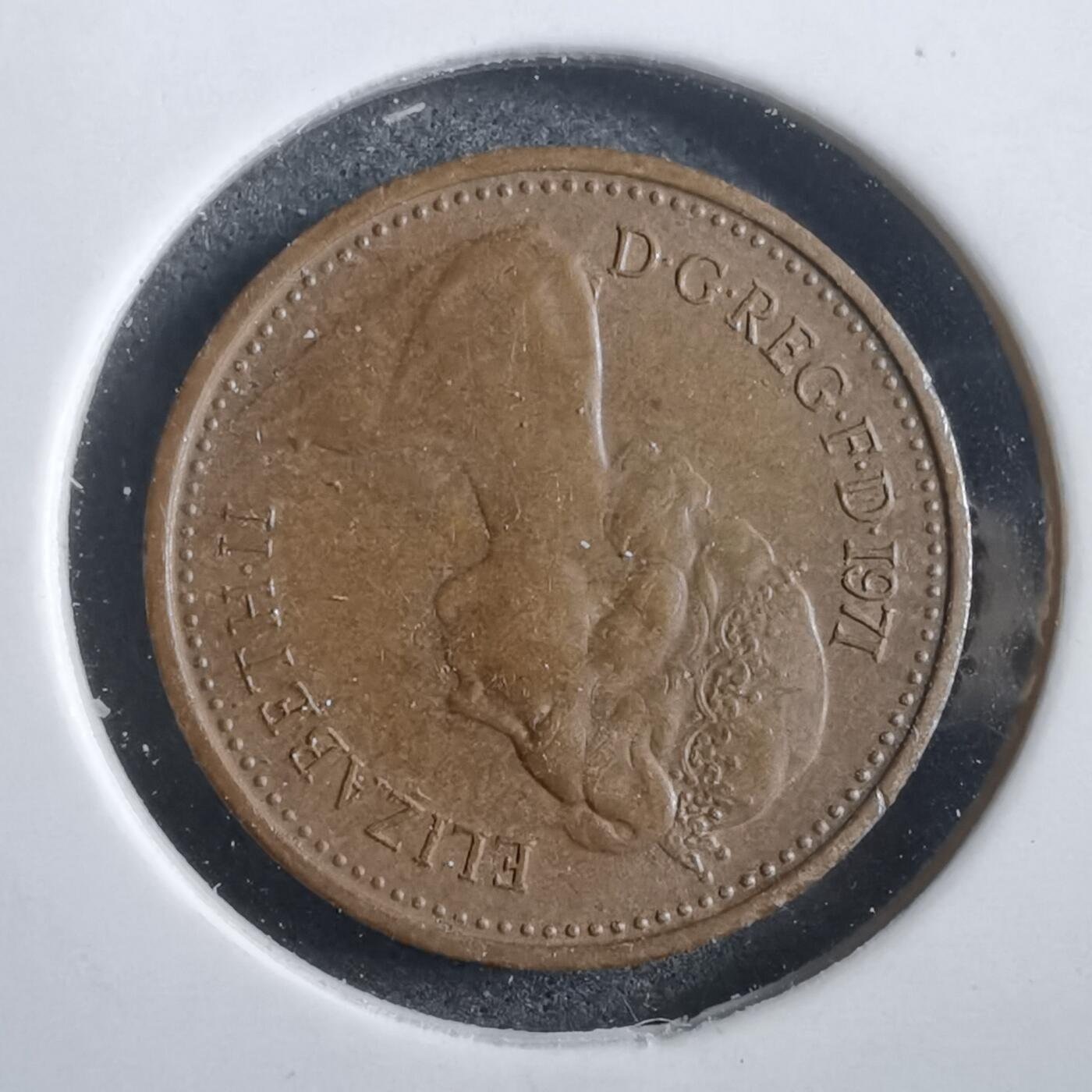 沼泽如烟--第908场 英国1971年半便士