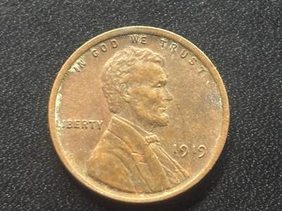 邮泉阁限时拍卖第三十六场 美洲硬币专场（硬币在国外。请付邮费6元。） - 美国1919年1分