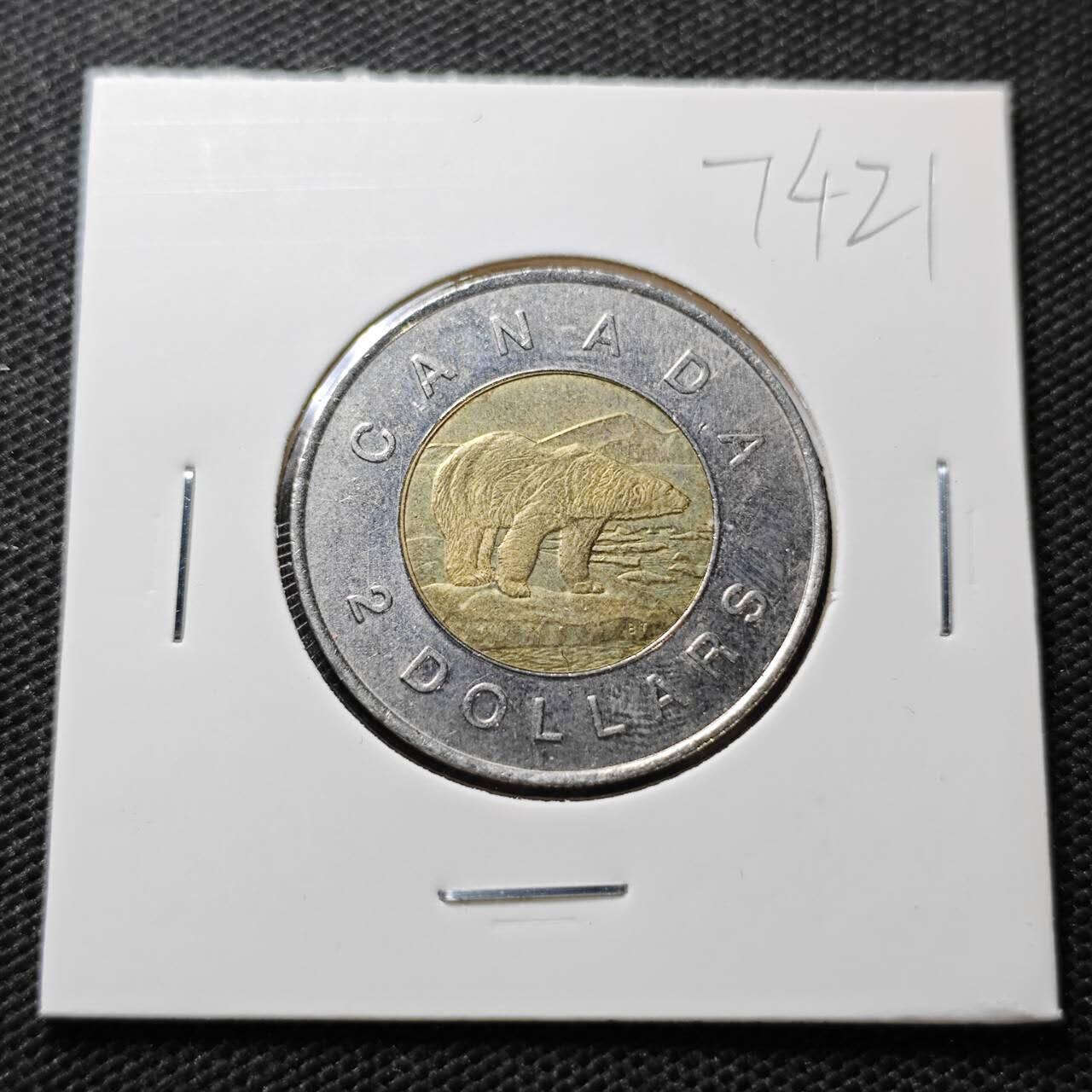 KK钱币收藏小铺  第374场  2月预留时间 周末发货  加拿大2元