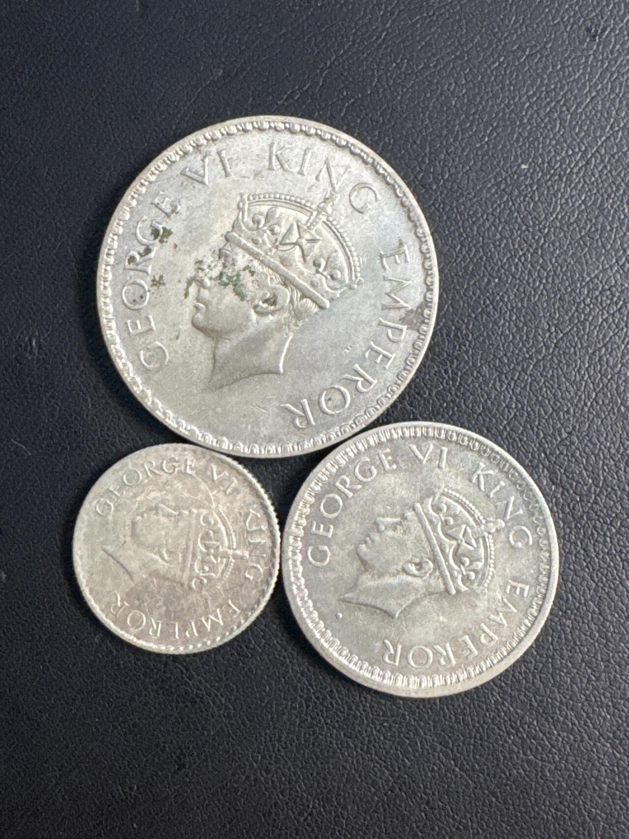 ❤️【币观天下】❤️ 第331期钱币拍卖- 2025.11.21周五晚上6点半场-长期征集拍品 （乔六）印度1/4 ，1/2 ， 1卢比银币