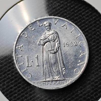 KK钱币收藏小铺  第374场  2月预留时间 周末发货 -  1952梵蒂冈1里拉