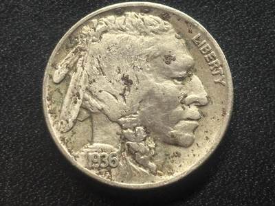 邮泉阁限时拍卖第三十六场 美洲硬币专场（硬币在国外。请付邮费6元。） - 美国1936年5分E版