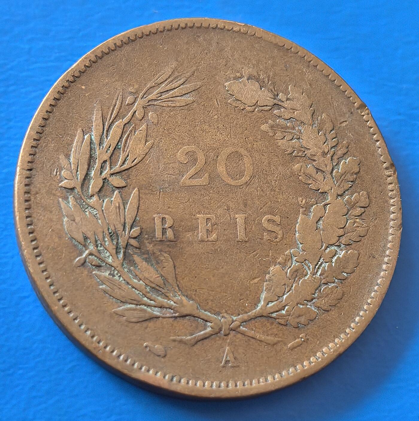 外国优质老铜币银币，周六九点倒数截拍，满百包邮，可寄存半年，喜欢朋友微信扫描二维码可直接参拍 葡萄牙1891年20瑞斯