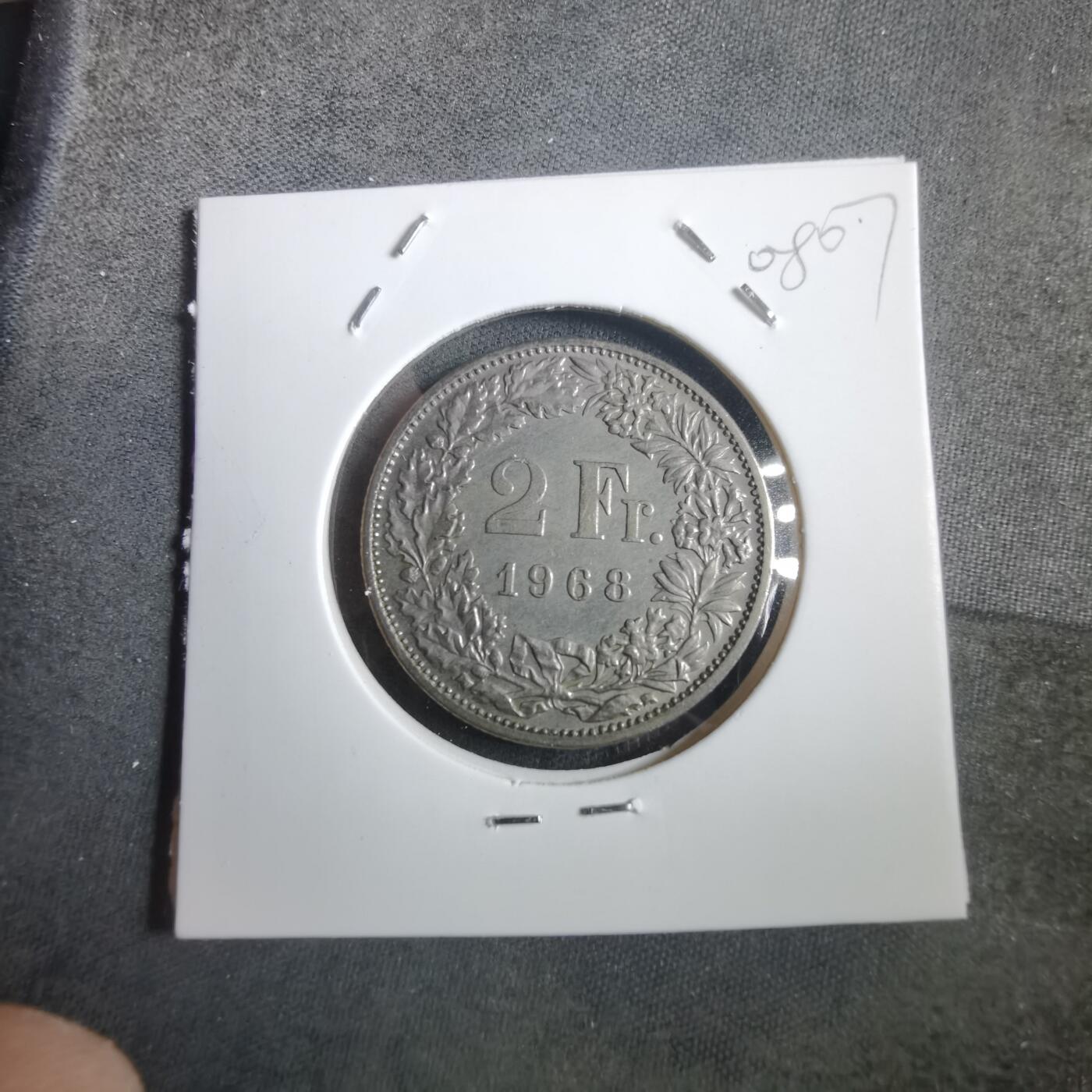 沼泽如烟--第908场 瑞士1968年2法郎