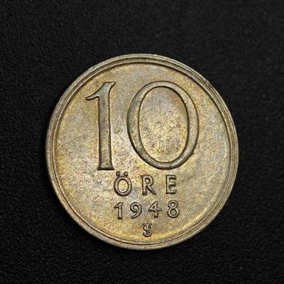 【淘币小摊】实时拍第八百零一拍   散币场   满百包邮可预留二周 每周一统一发货   - 瑞典1948年10欧尔银币