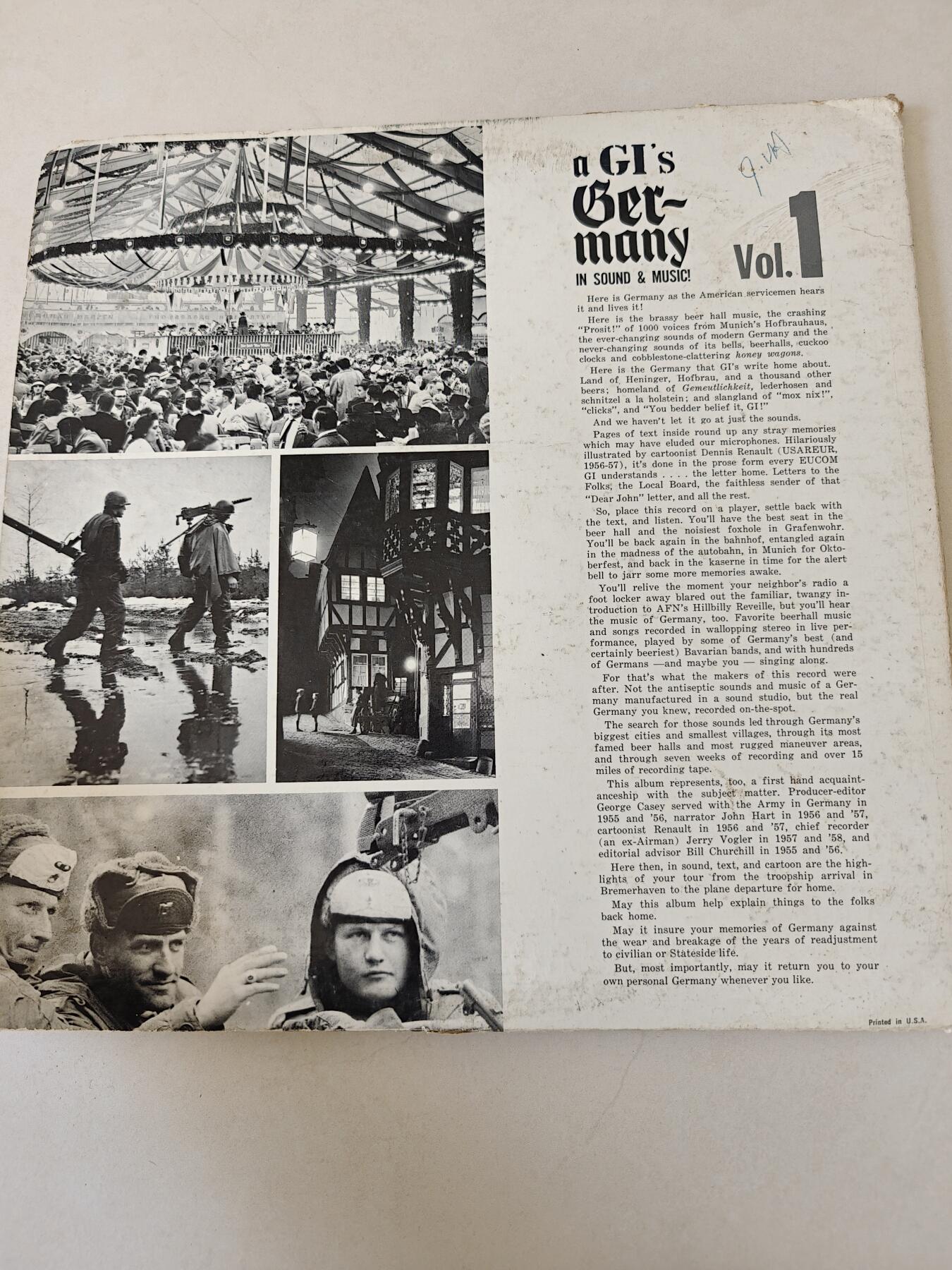 老王徽章第164期  美国“AGI's Germany! IN SOUND & MUSIC!”黑胶唱片      该唱片由美国陆军、美国空军和德国人民合作录制。 它是在德国当地现场录制的，包括柏林、法兰克福、斯图加特、慕尼黑等多个地点。