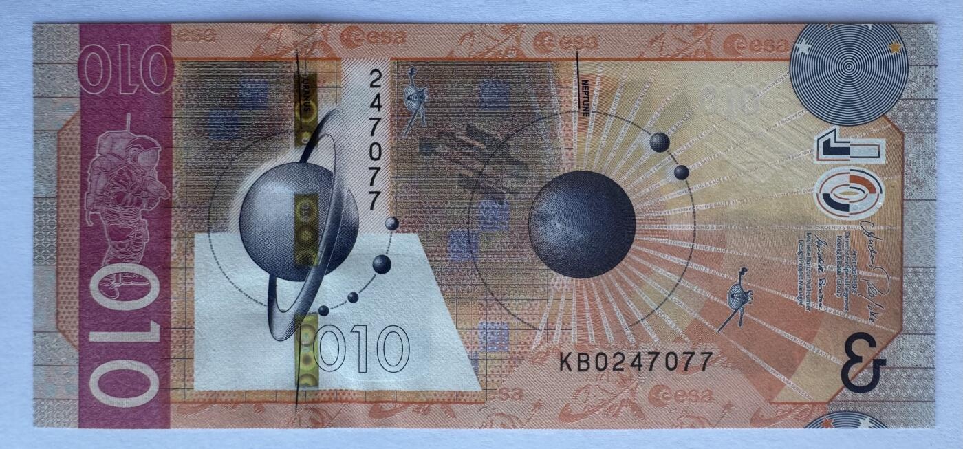 2025第25场（总第225期）：精品测试钞、纪念钞、塑料钞、连体钞综合场 瑞士高宝KBA 2021“莱卡～10”系列纸质测试钞UNC（SPARK Flow®DIMENSION 瑞士首位宇航员“克劳德•尼科里埃尔）