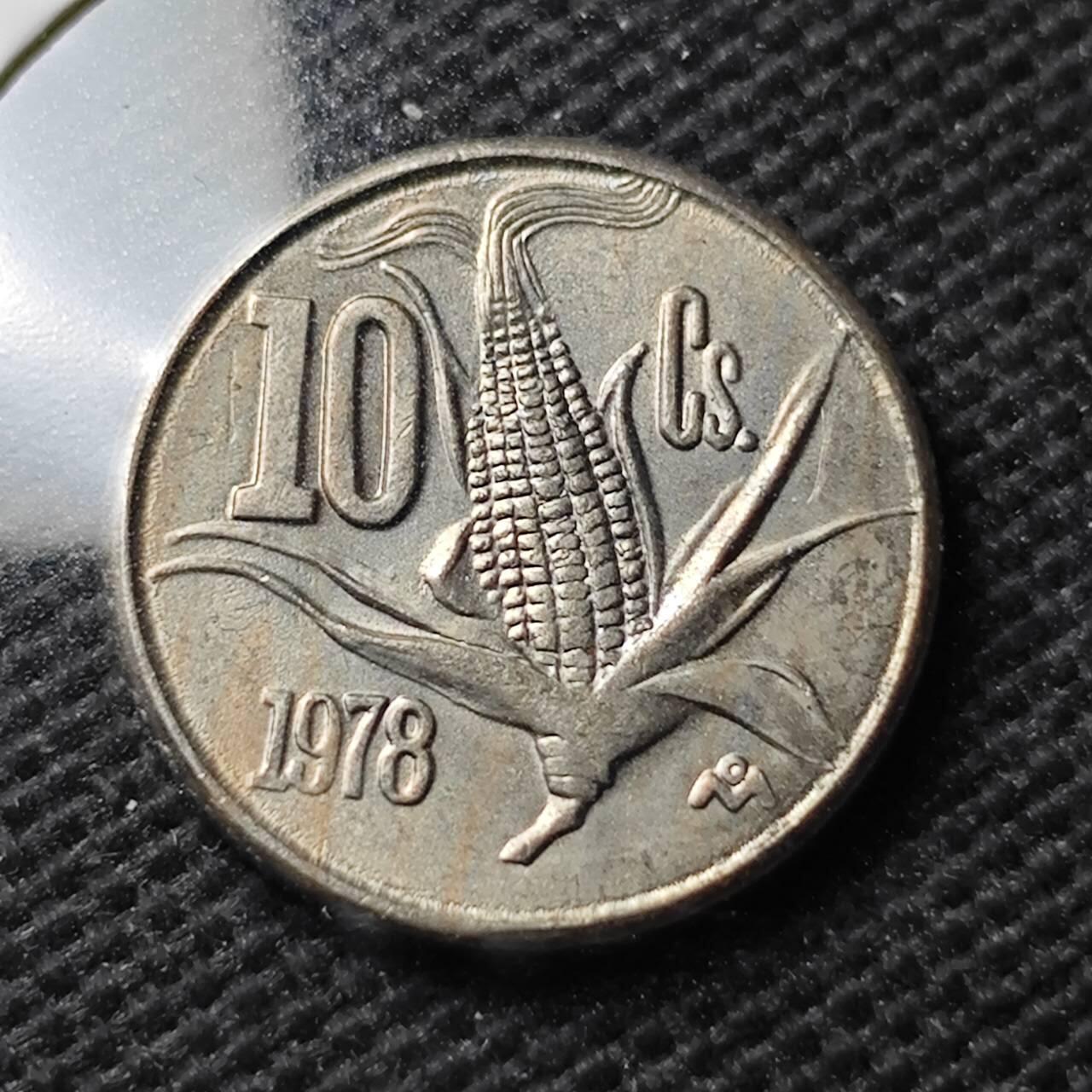 KK钱币收藏小铺  第374场  2月预留时间 周末发货  1978墨西哥10分 玉米 深打