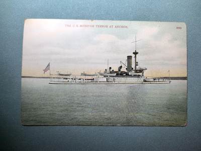 盛世勋华——号角文化勋章邮票专场拍卖第288期 - 美国二战时期军舰专题明信片 恐怖号浅水重炮舰