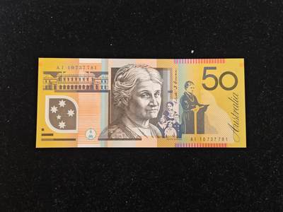 澳大利亚 老版 50元 塑料钞 无4 全新UNC  - 澳大利亚 老版 50元 塑料钞 无4 全新UNC 