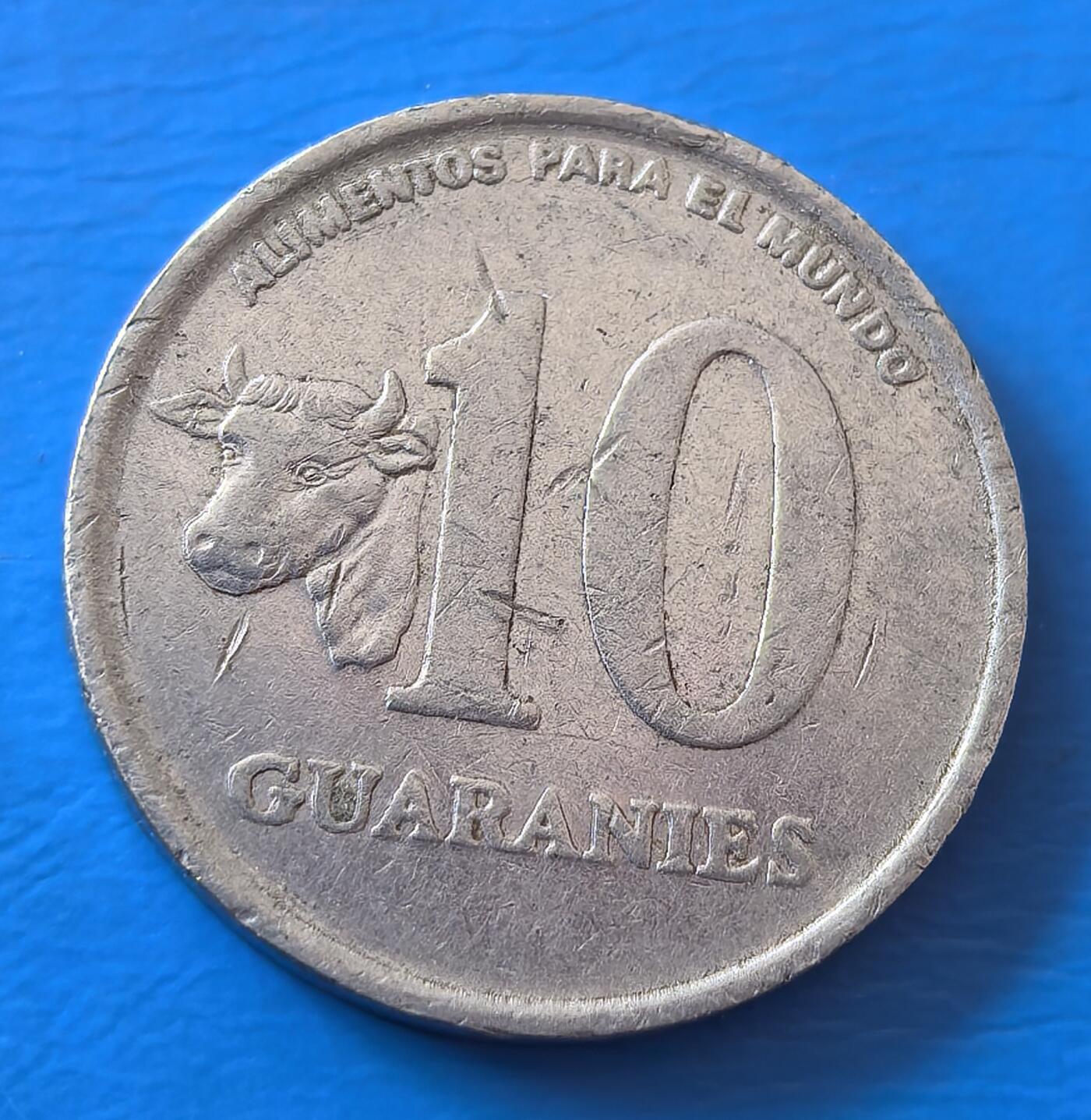 外国优质老铜币银币，周六九点倒数截拍，满百包邮，可寄存半年，喜欢朋友微信扫描二维码可直接参拍 巴拉圭1988年奶牛币