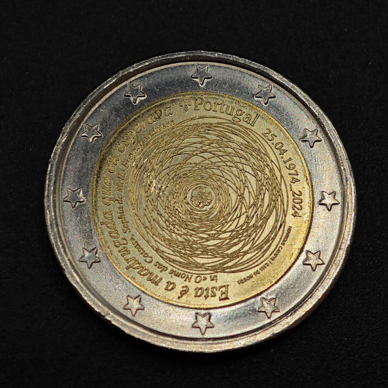 【淘币小摊】实时拍第八百零一拍   散币场   满百包邮可预留二周 每周一统一发货   葡萄牙2024年2欧元纪念币